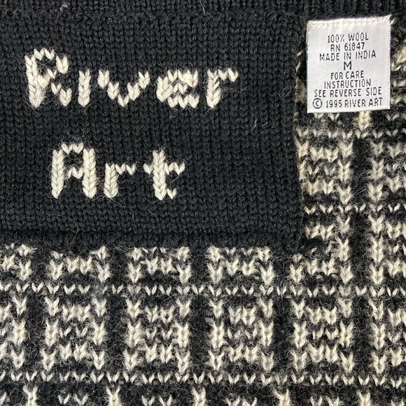 Vintage River Art Fair Isle Wool Cardigan - Picture 4 of 12